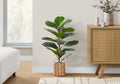 28" Tall Artificial Fiddle Tree Plant with Real Touch Leaves