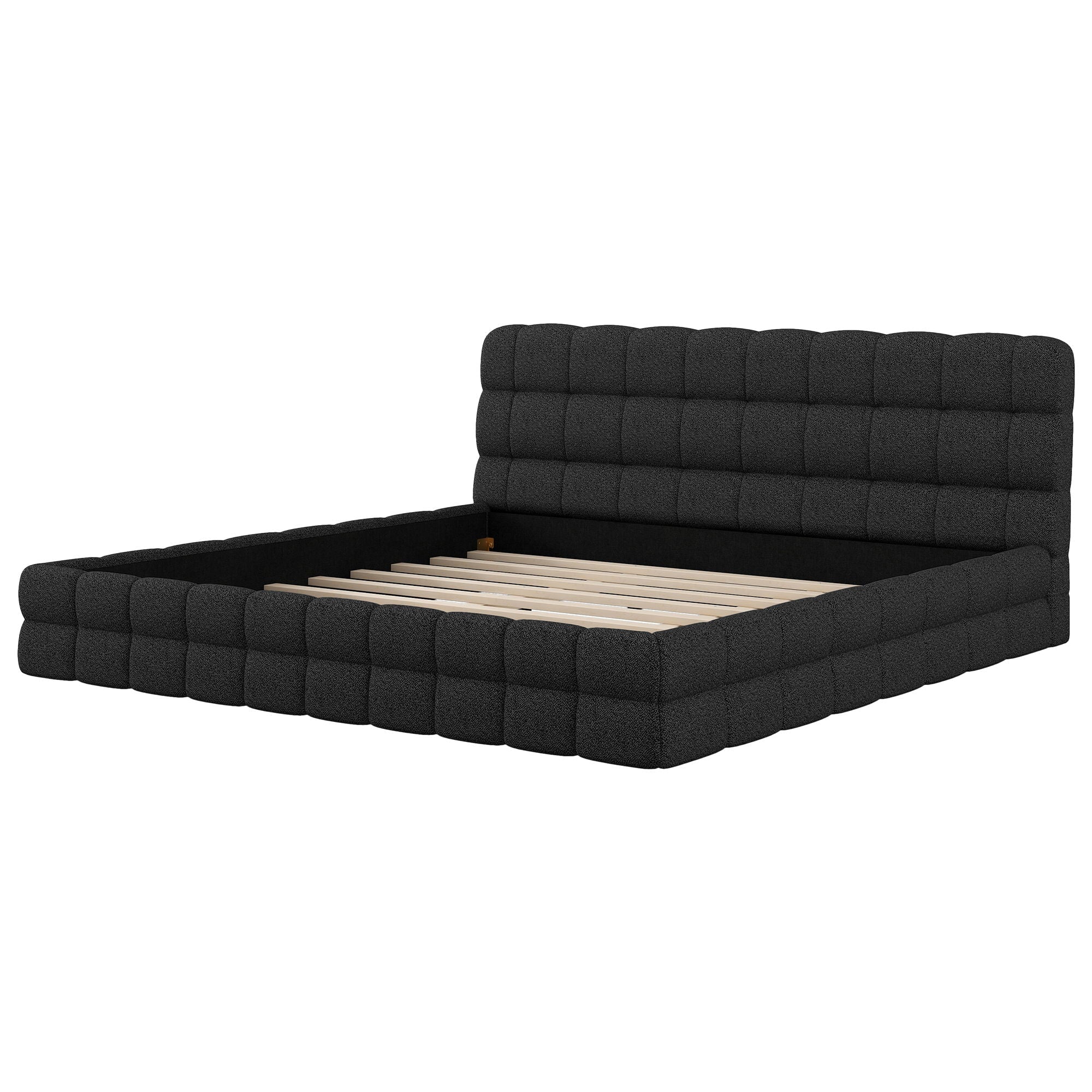 Upholstered Platform Bed With Headboard
