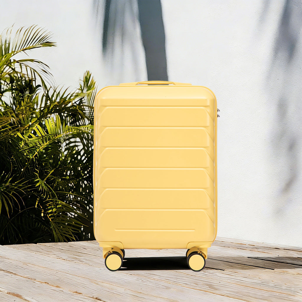 20 Inch ABS Hard Shell Travel Checked Luggage - Yellow
