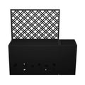 2-Piece Metal Planter Box with Trellis - Tulip Black