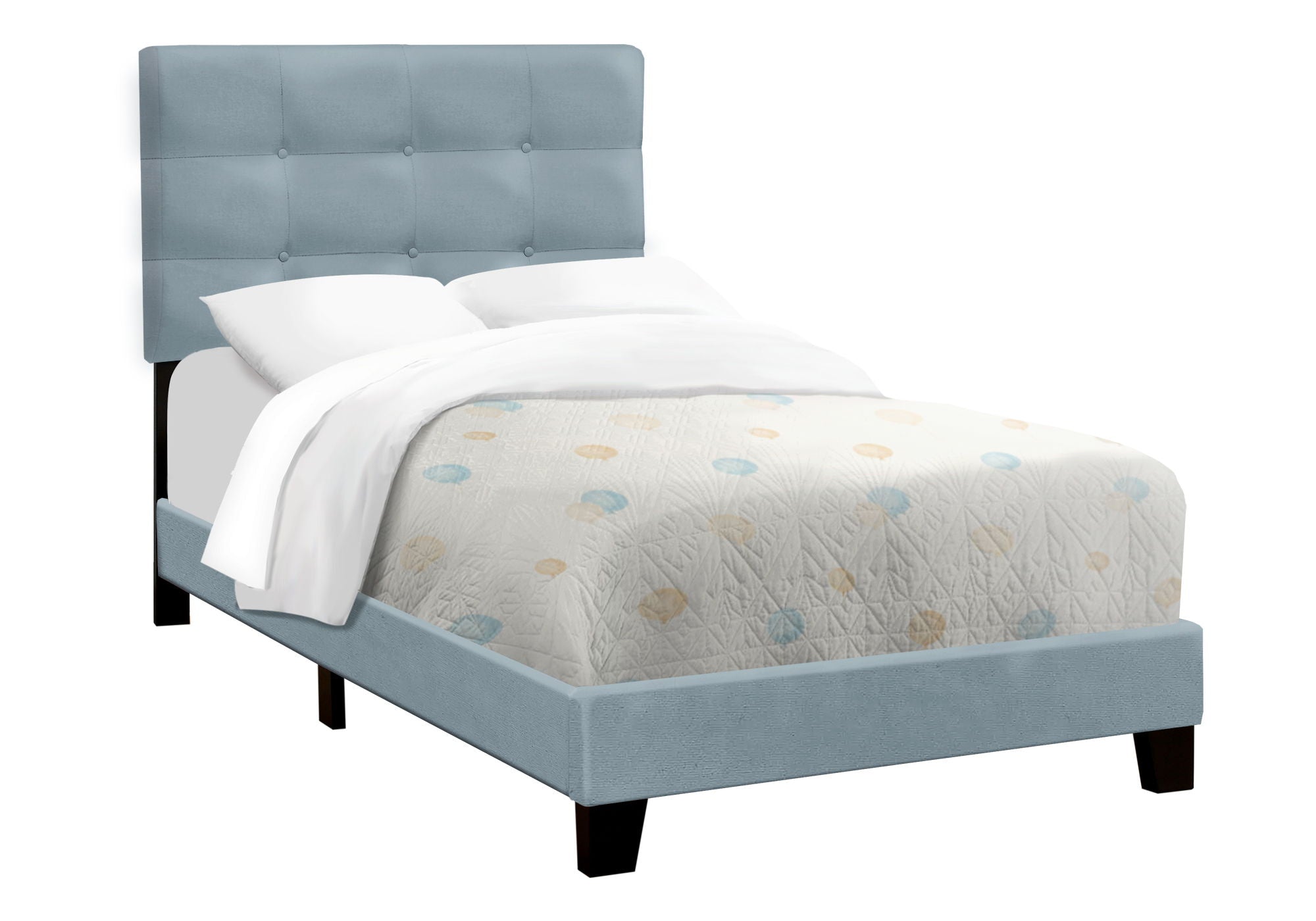 Transitional Upholstered Bed Frame
