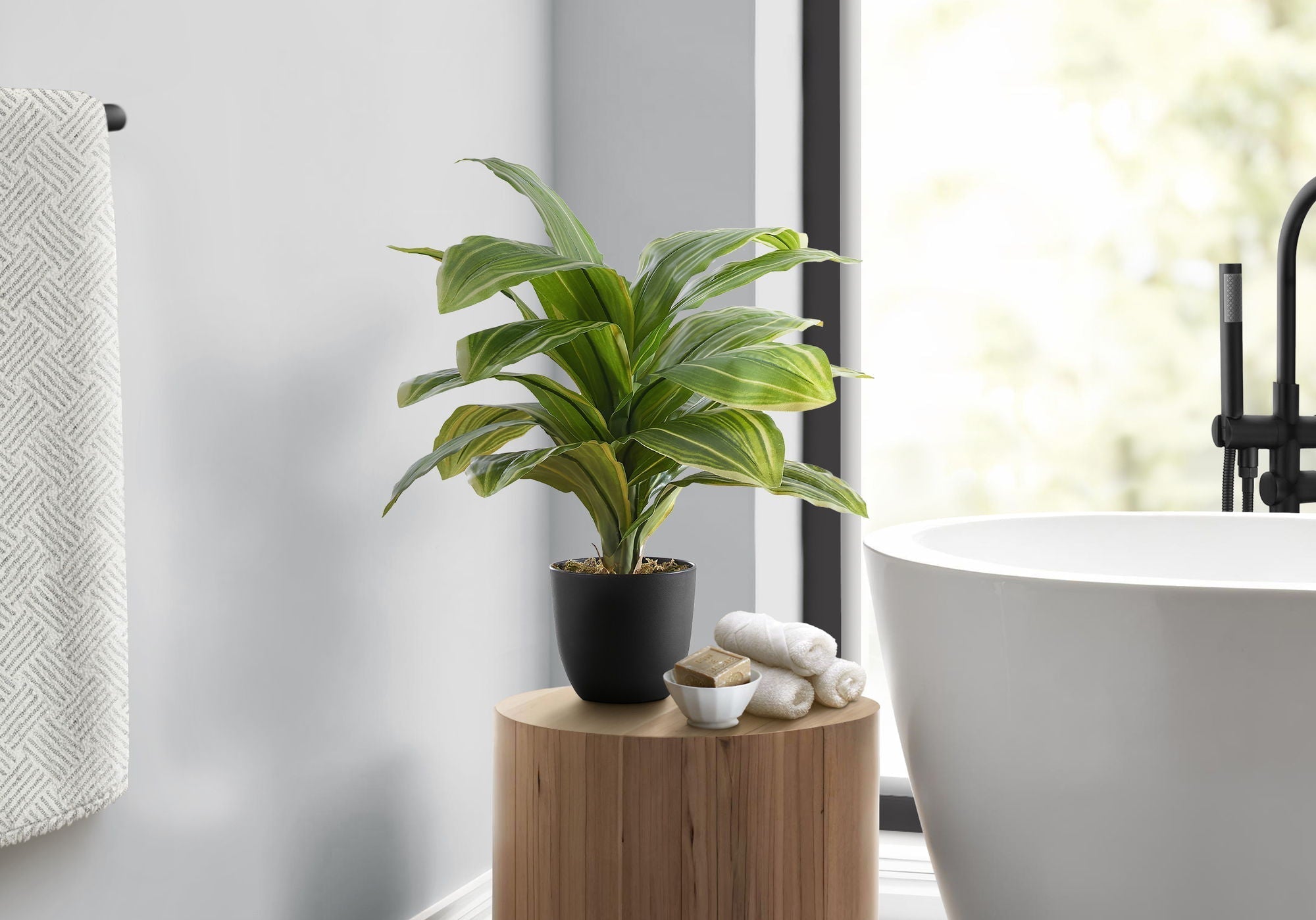 17" Tall Artificial Dracaena Plant, Indoor Faux Greenery