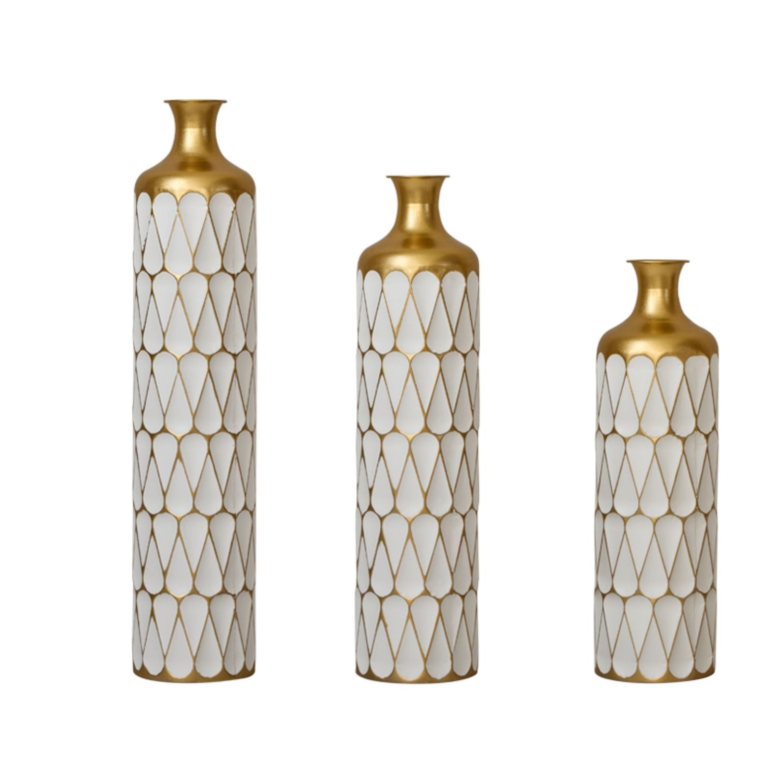 Floor Metal Vase Modern Style Decoration 3-Piece Set