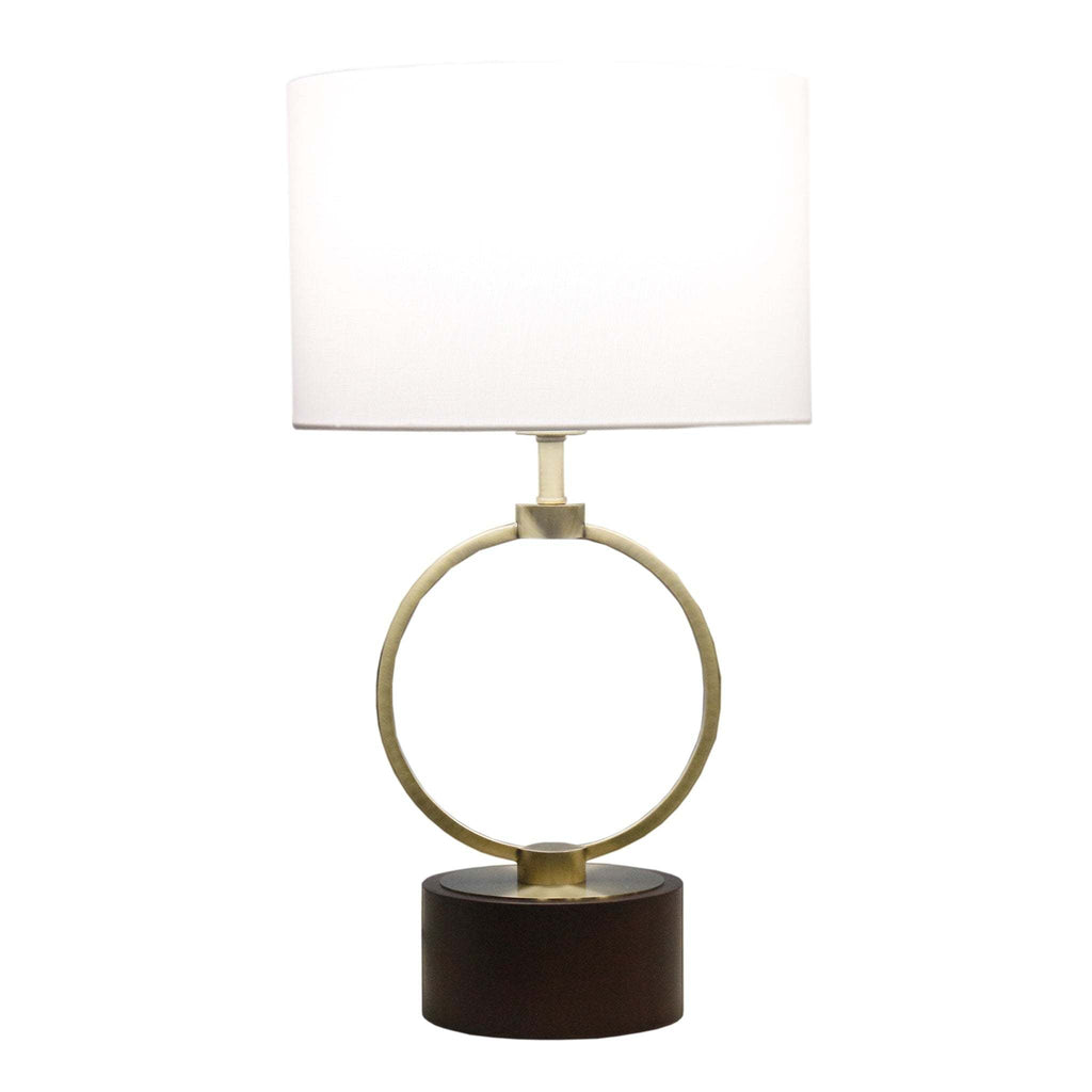 Nordic Home Creative Bedroom Table Lamp with Grid Metal Circular Design
