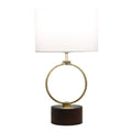 Nordic Home Creative Bedroom Table Lamp with Grid Metal Circular Design