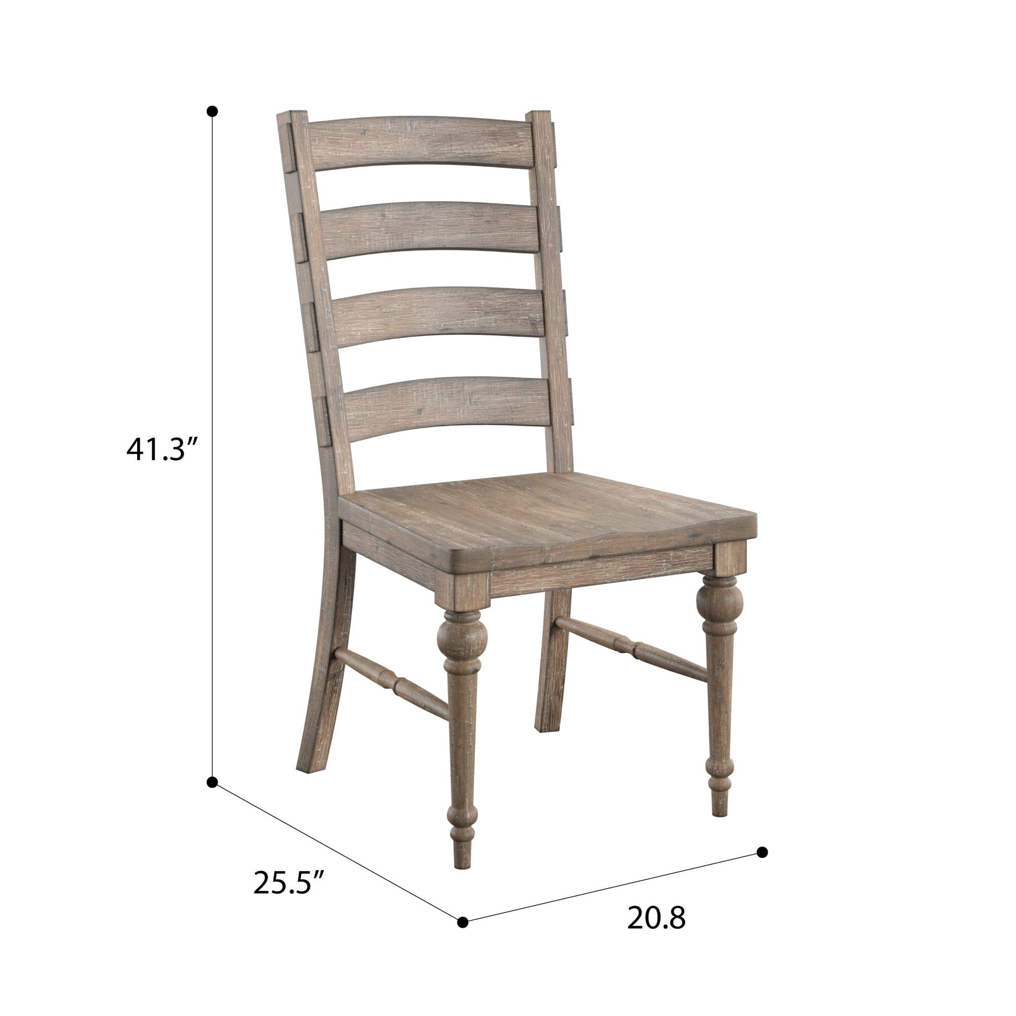 Ladderback Dining Chairs, (Set of 2) - Taupe