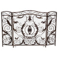 Mariella Traditional Floral Iron Fireplace Screen with Ornate Design