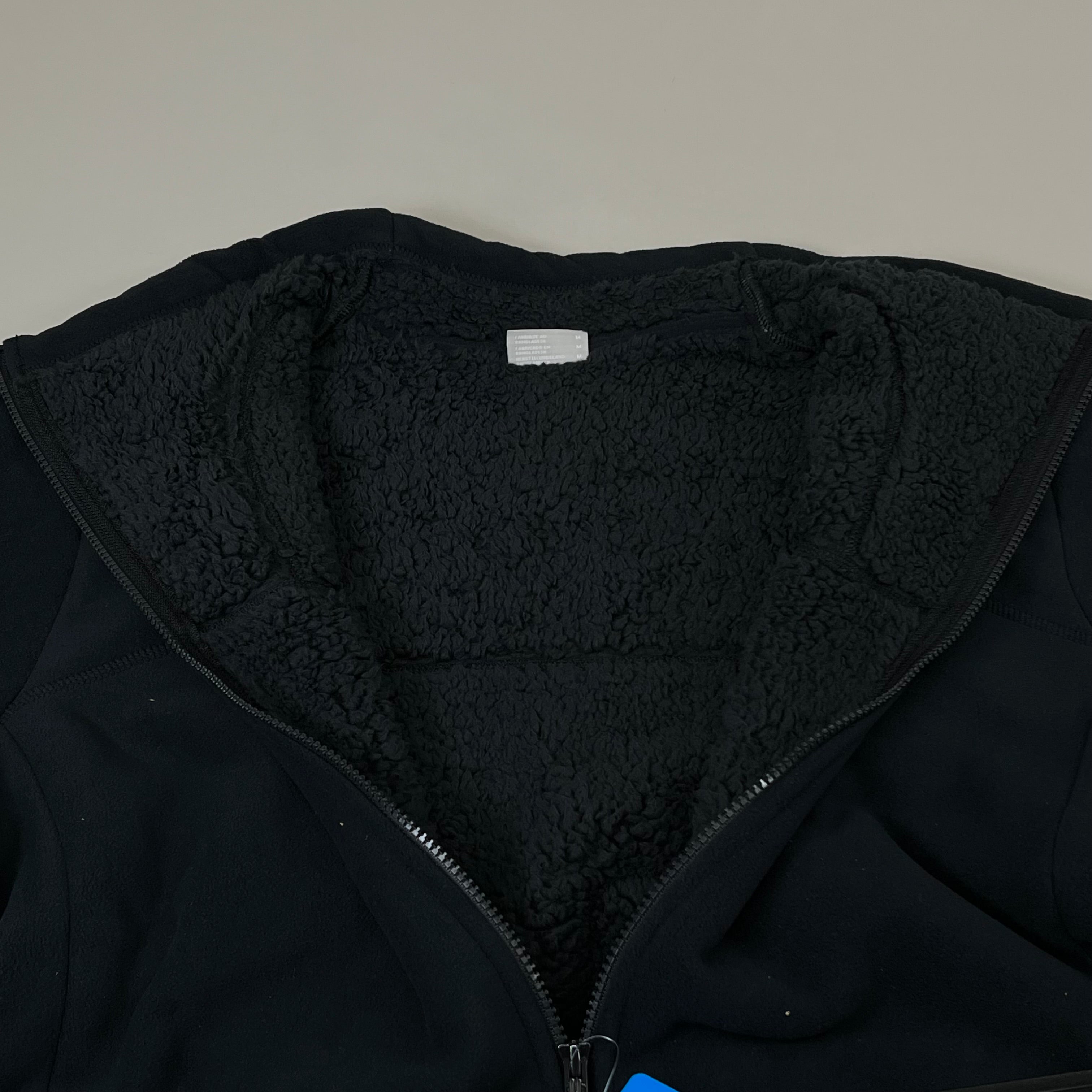 COLUMBIA WinterPass Full Zip Fleece Hip Length Jacket Mens Sz M Black 1909121011