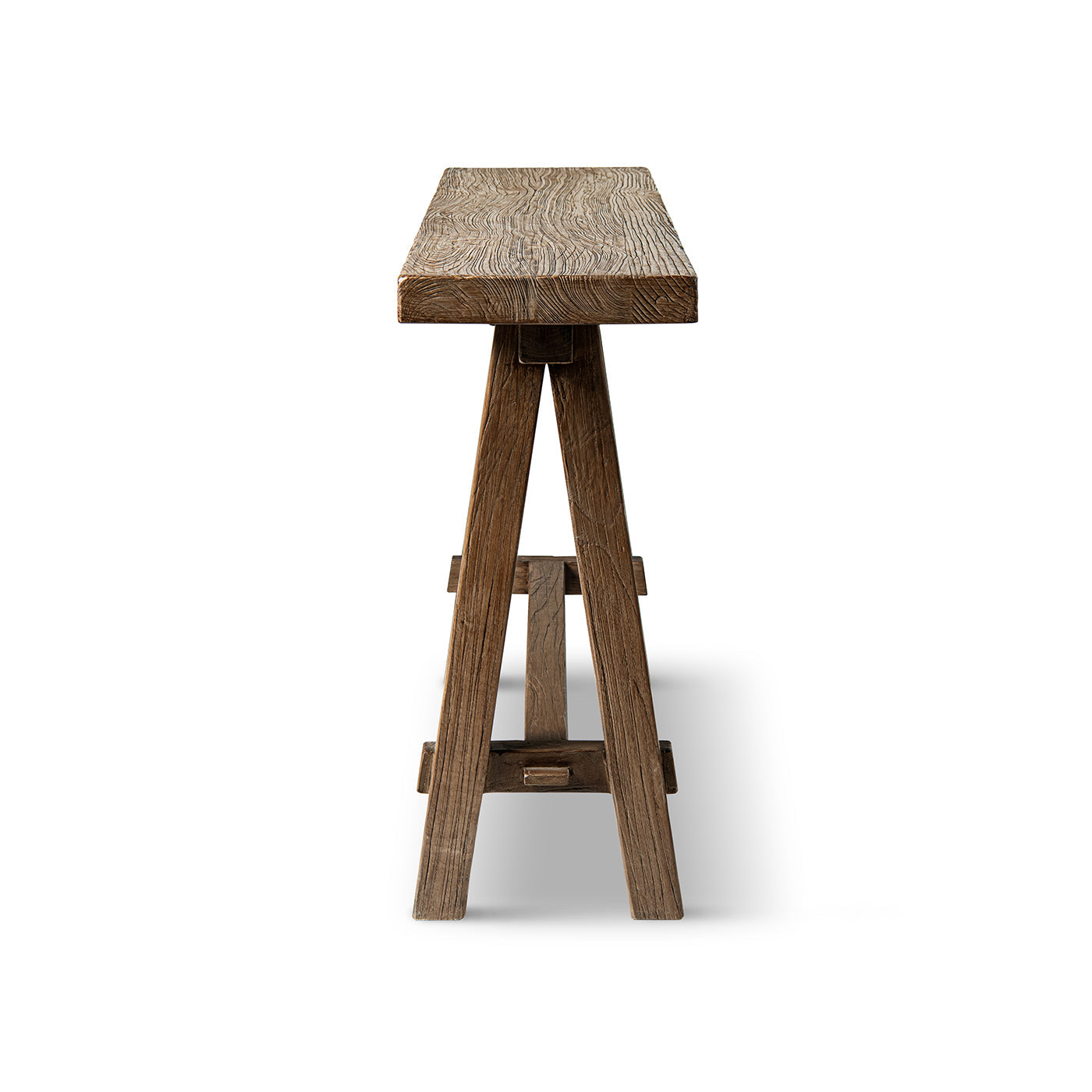 Hawthorne 60'' Solid Reclaimed Elm Trestle Console Table