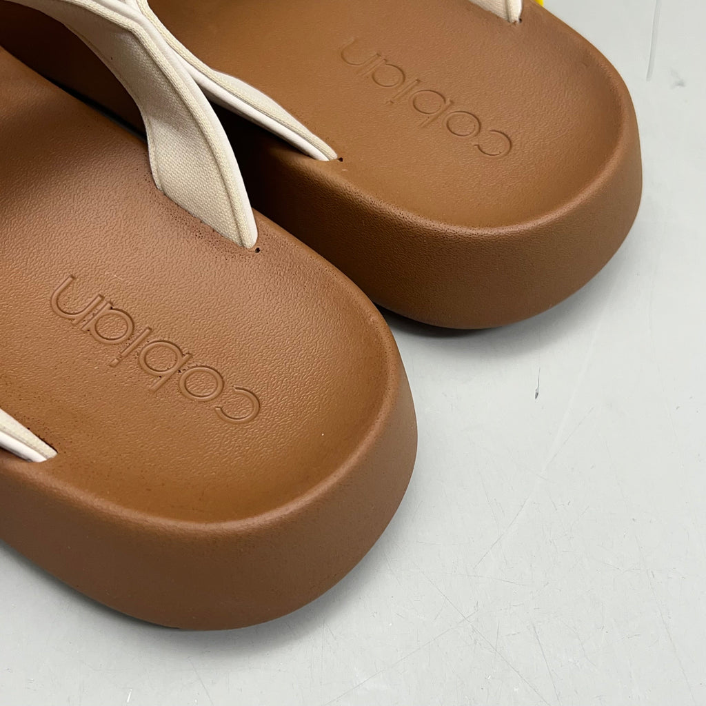 COBIAN Amalfi Synthetic Leather W/ Microfiber Lining Sandals Women's Sz 9, 39.5 EU Cream AMA25-110-9