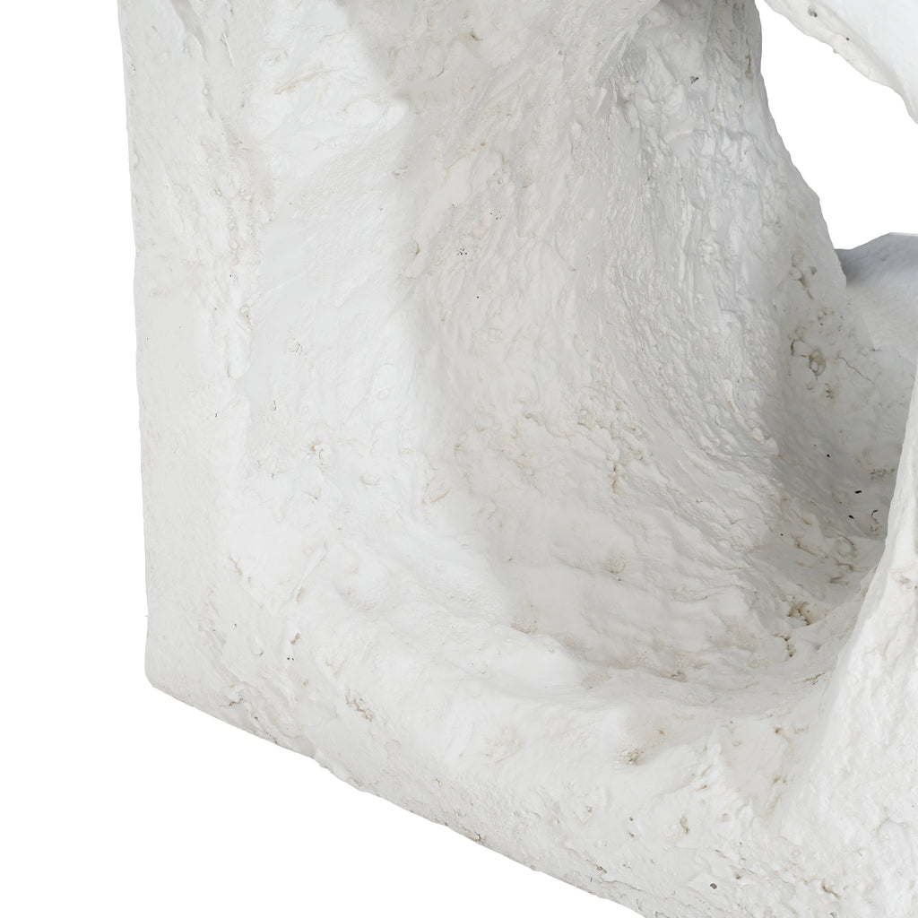 Lyra Outdoor Patio Karst Cave Inspired MGO Side Table White
