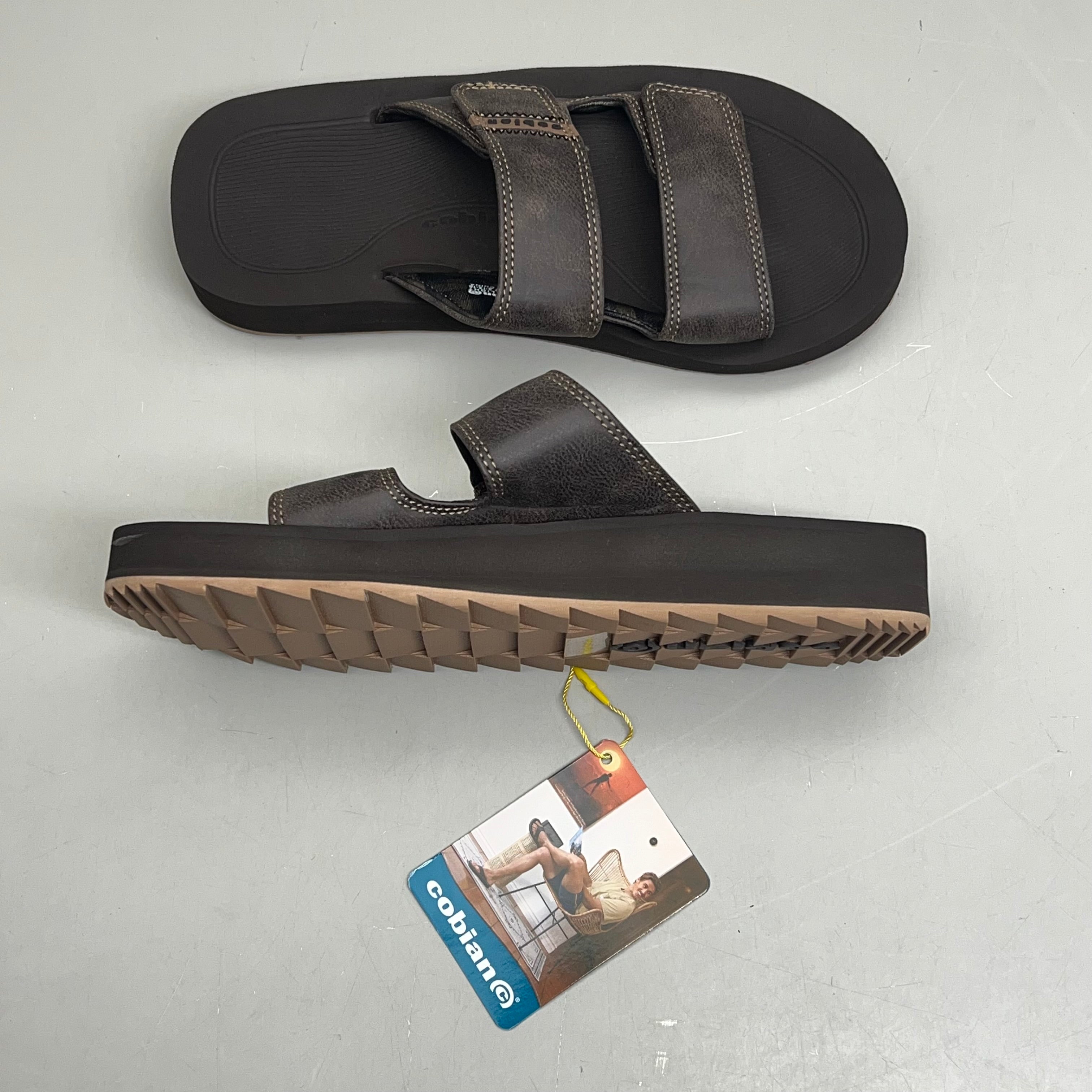 COBIAN Trestles Trek Slide EVA Top Sole Men's Sz 12, 45 Eu Chocolate TTS24-201-12