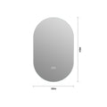 Smart Wall Mounted LED Touch Screen Mirror With Anti-Fog Function And Adjustable Lighting