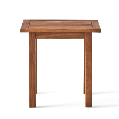 Patio Conversation Set with Acacia Wood Armchairs and End Table