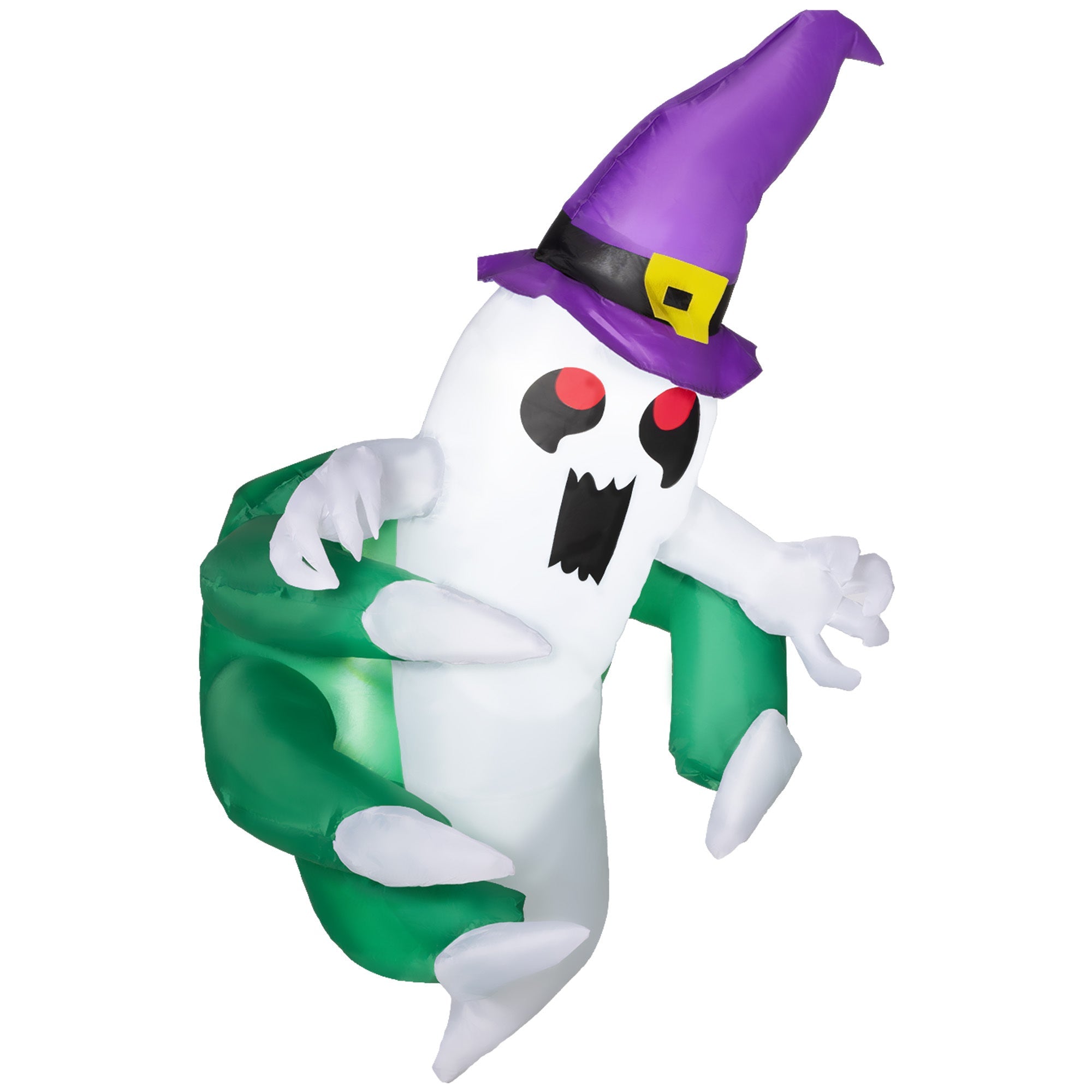 4ft Animated Window-Cling Inflatable Ghost with LED Illumination