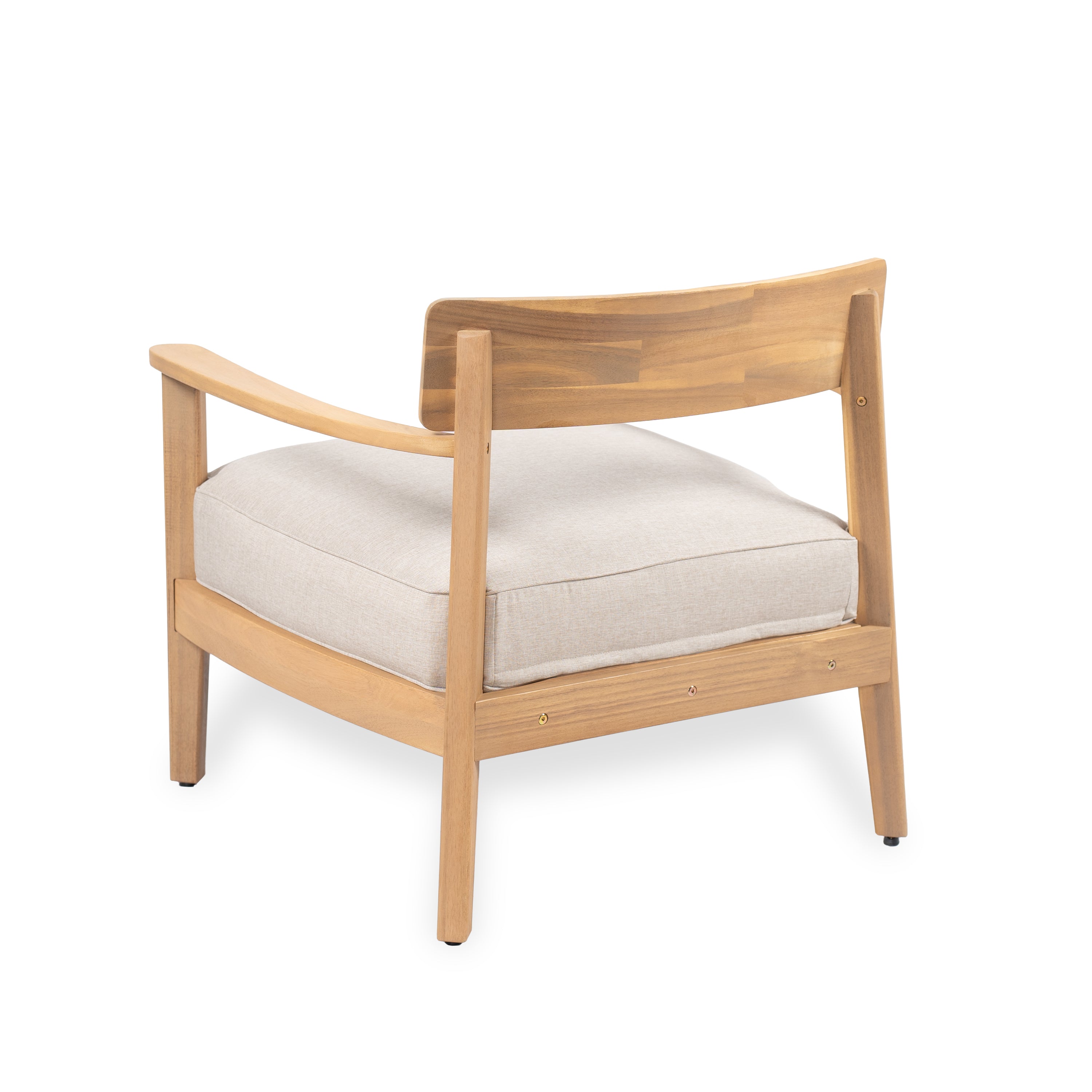 Mallorca Acacia Wood Club Chair With Seat Cushion