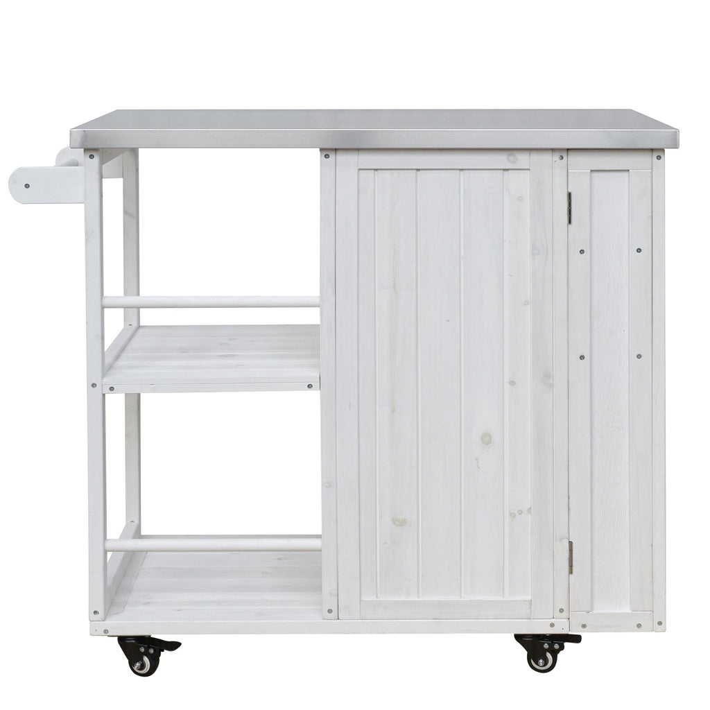 Outdoor Kitchen Island Fir Wood Prep Station