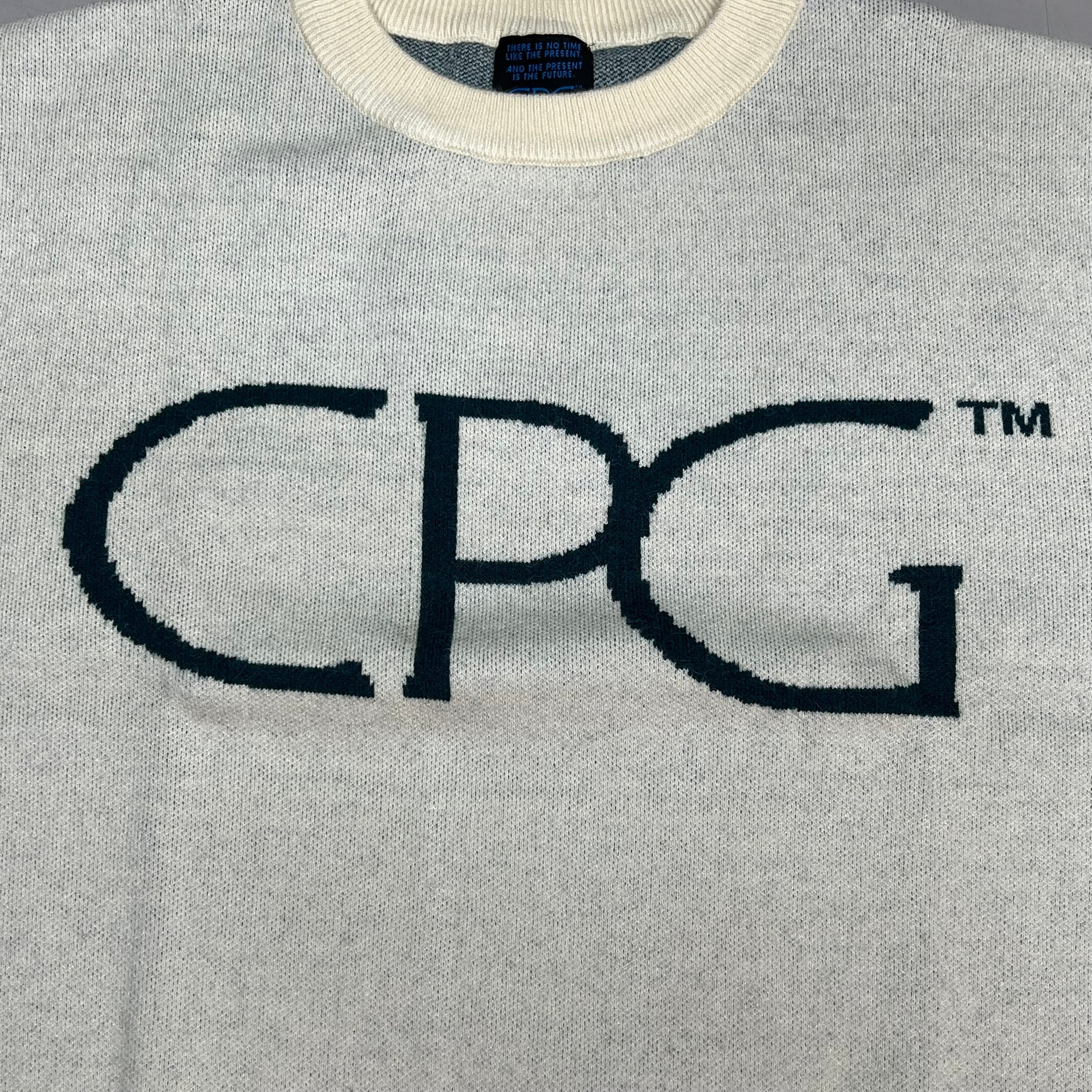 CPG CODEGRAPHY WORLDWIDE Sweater Women's Sz L Green/Crème WCPG-SWTR-NTRL-2022-3
