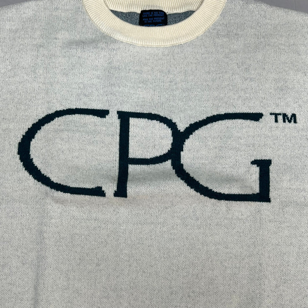 CPG CODEGRAPHY WORLDWIDE Sweater Women's Sz XL Green/Crème WCPG-SWTR-NTRL-2022-3