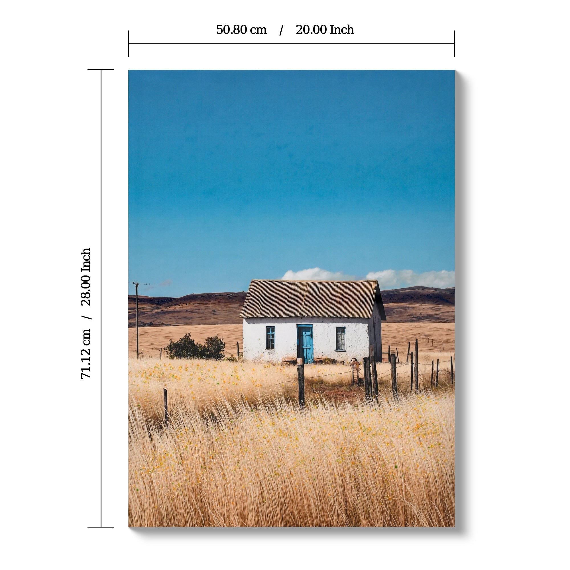Farmhouse House Wall Art Canvas Print