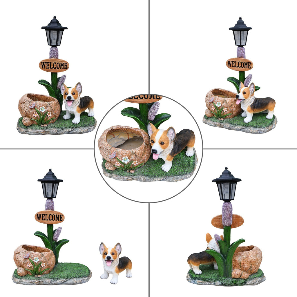 Corgi Dog Planter Garden Decor