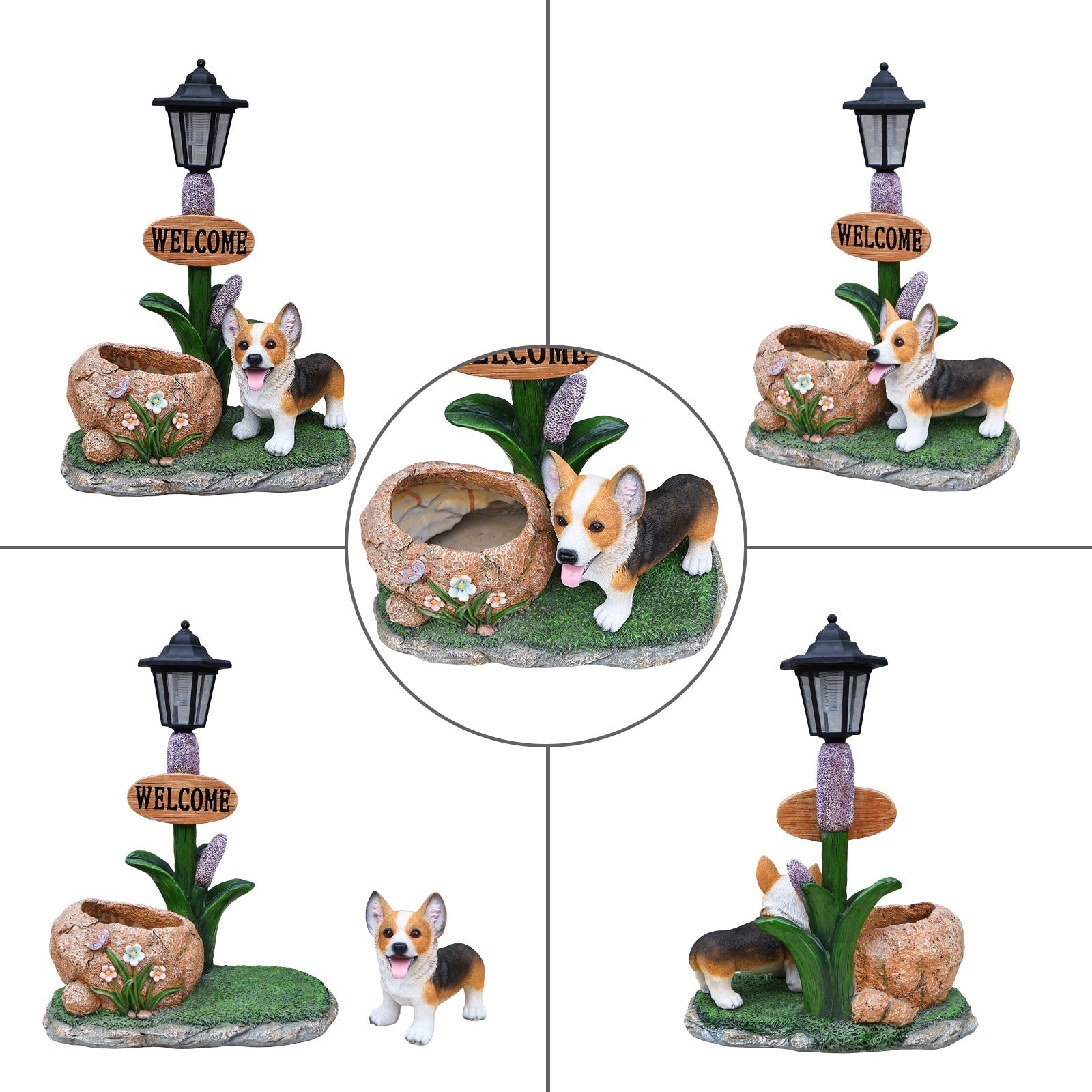 Corgi Dog Planter Garden Decor