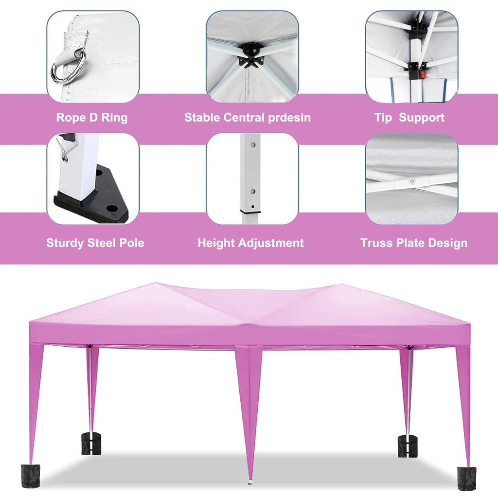 10'x20' Folding Canopy with Removable Sidewalls Outdoor Shelter