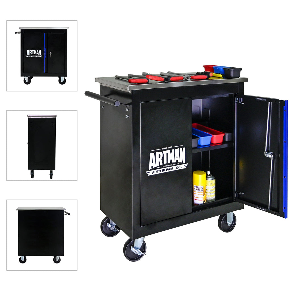 Movable Lockable Double Door Partition Storage Locker