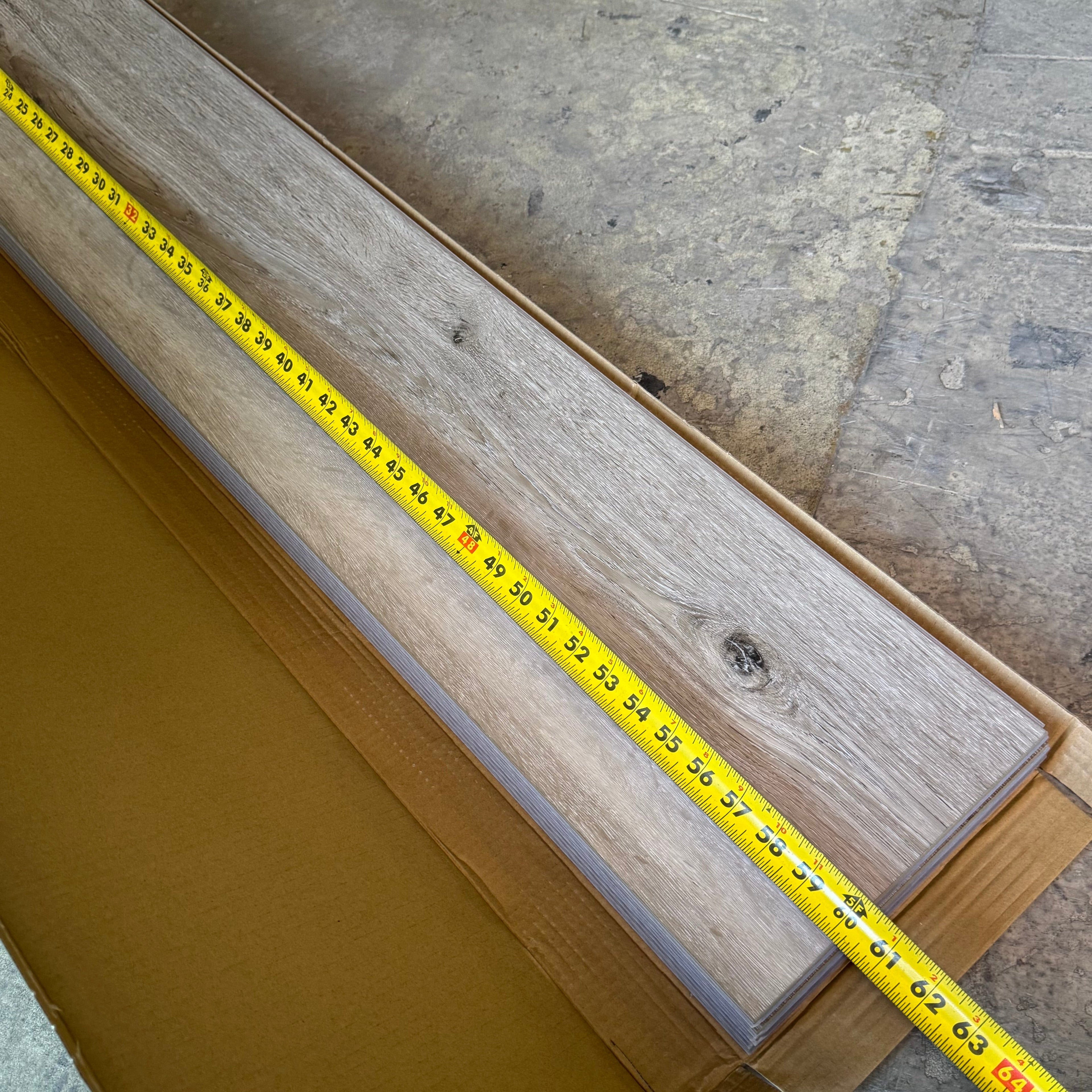 LUXURY VINYL PLANK (6 Pieces) Albany Vinyl Plank 9" x 60" Aspen Beige Light Brown 1097568004960
