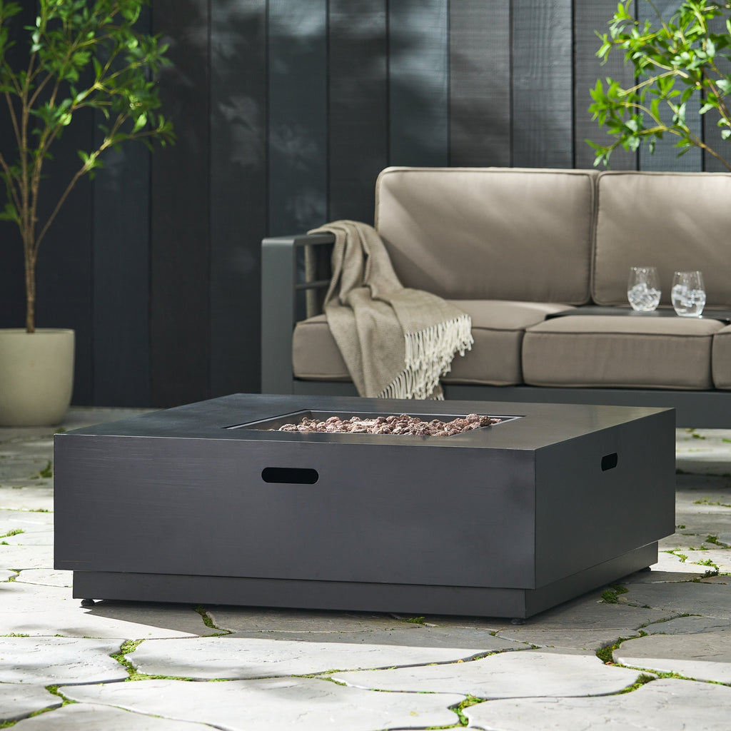 39'' Square Iron Fire Pit - 50,000 BTU