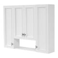 Bathroom Cabinet With 5 Adjustable Shelves, Wall-Mounted, White