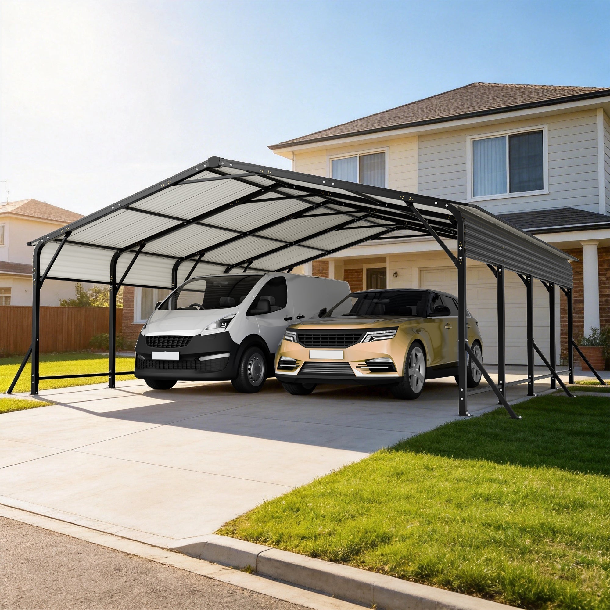 20'x20' Galvanated Steel Carport Canopy