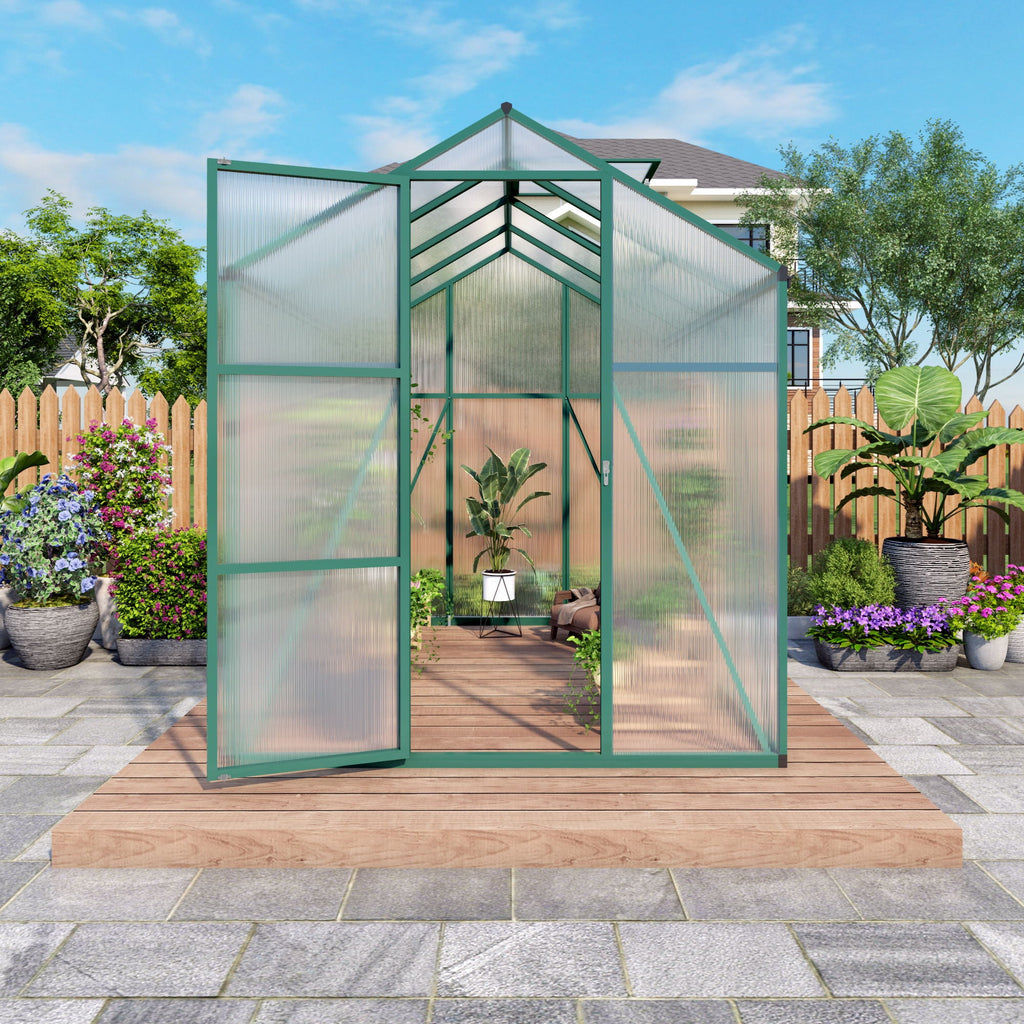 Polycarbonate Walk-In house, Raised Base For Outdoor In All Season