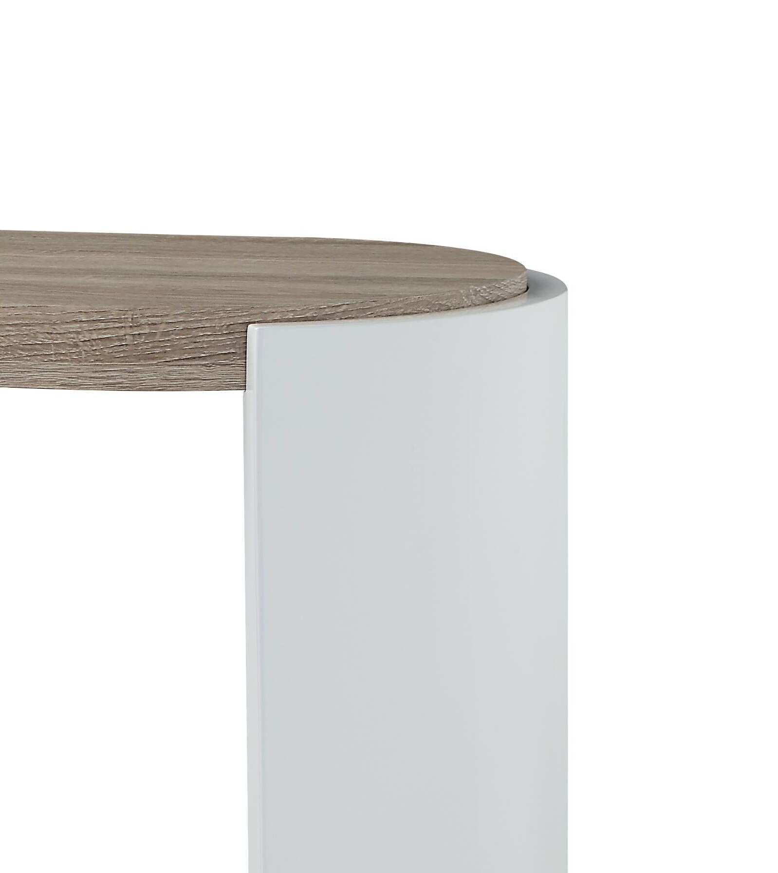 Zoma High Gloss Sofa Table - Oak / White