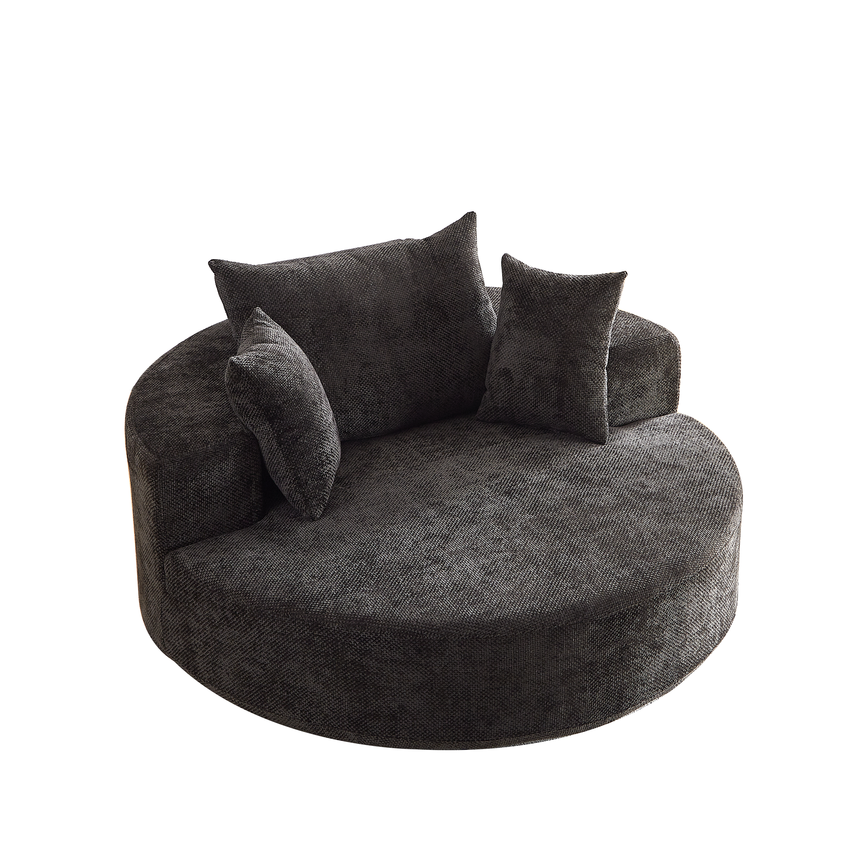 55'' Chenille Foam Single Swivel Chair