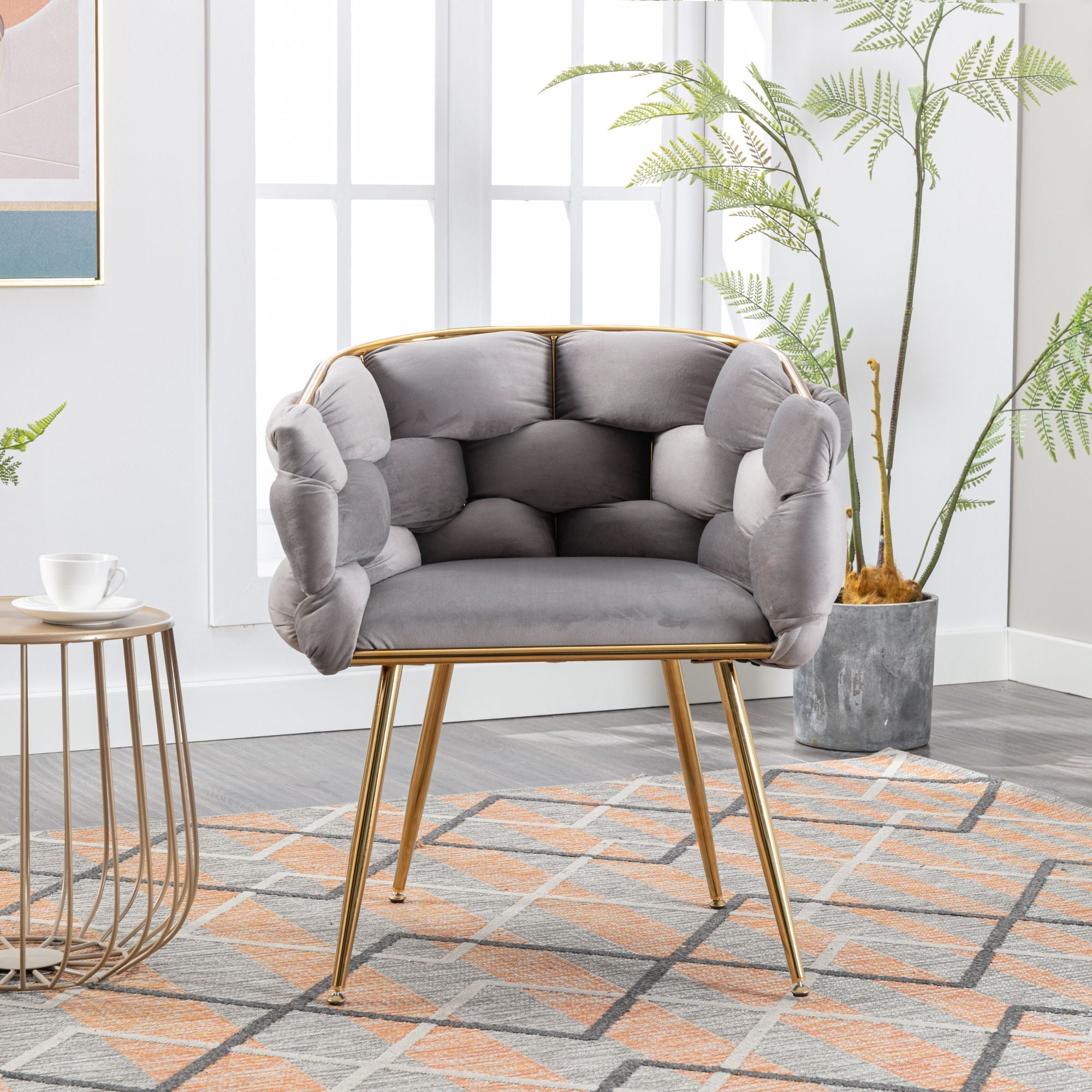 Luxury Modern Simple Leisure Single Sofa Chair Bedroom Lazy Person Household Dresser Stool Manicure Table Back Chair