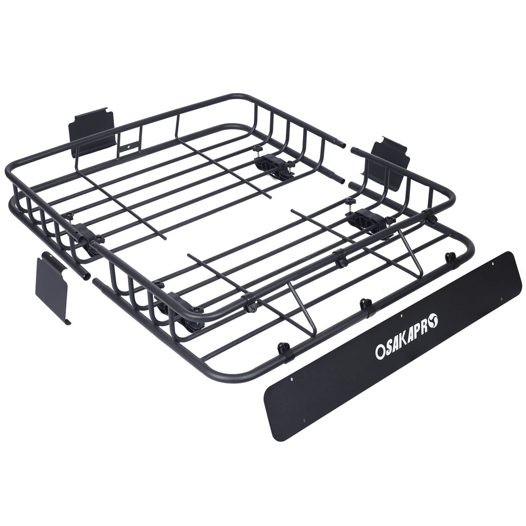 Motoring Rooftop Cargo Carrier Basket Steel Universal Fit Roof Rack