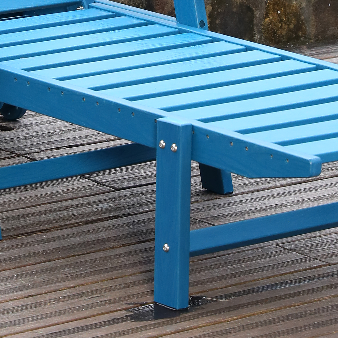 HDPE Chaise Lounge Chair Outdoor with Adjustable Backrest
