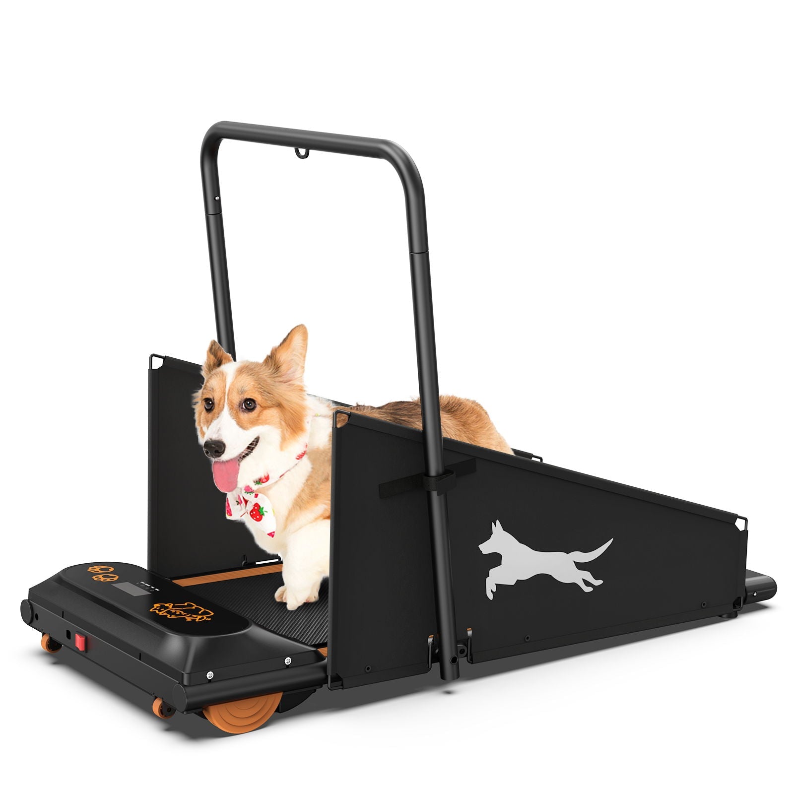 Dog Treadmill For Small To Medium Dogs With LED Display - Black / Orange