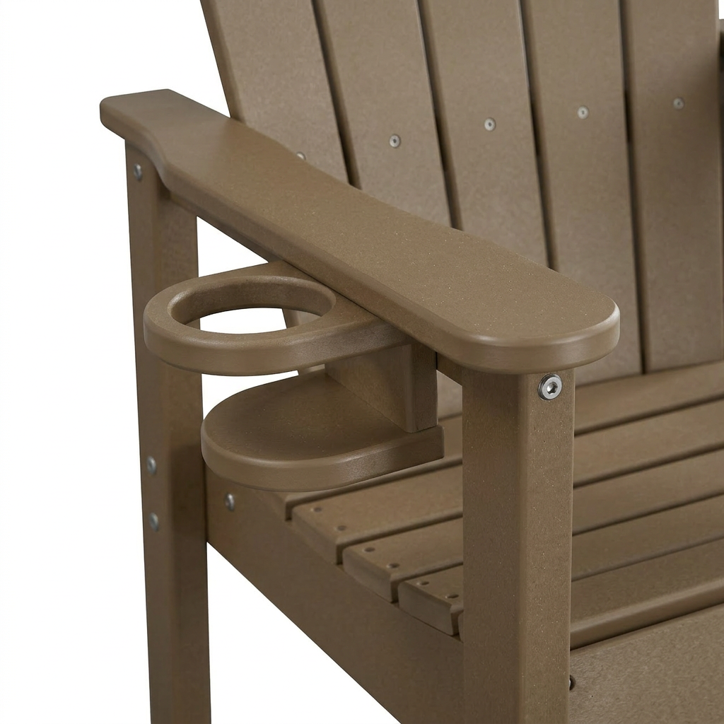 HDPE Bar Height Adirondack Chair with Cup Holder