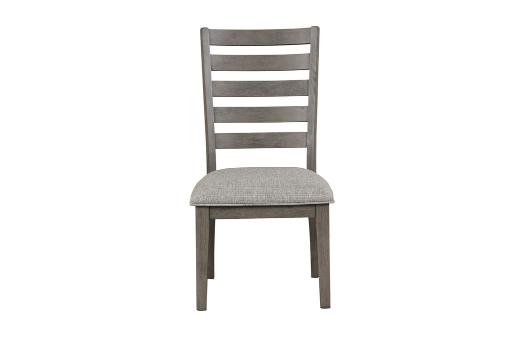 Side Dining Chair With Ladder Back (Set of 2) - Gray