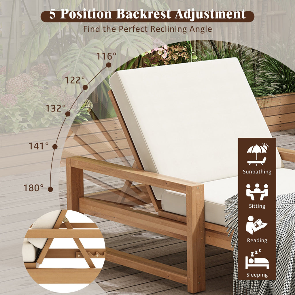 TREXM Outdoor Lounge Chairs Set of 2