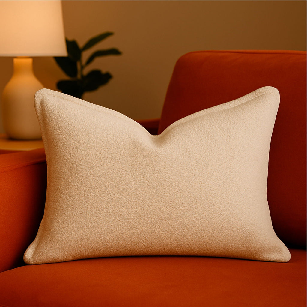 Homey Cozy Comfort Textured Throw Pillow - Ivory