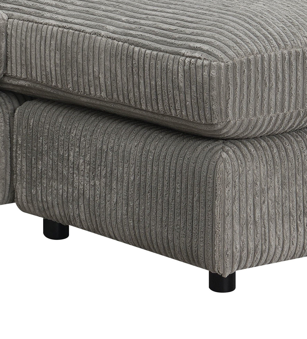 Tavia Reversible Sectional Sofa With 6 Pillows - Gray
