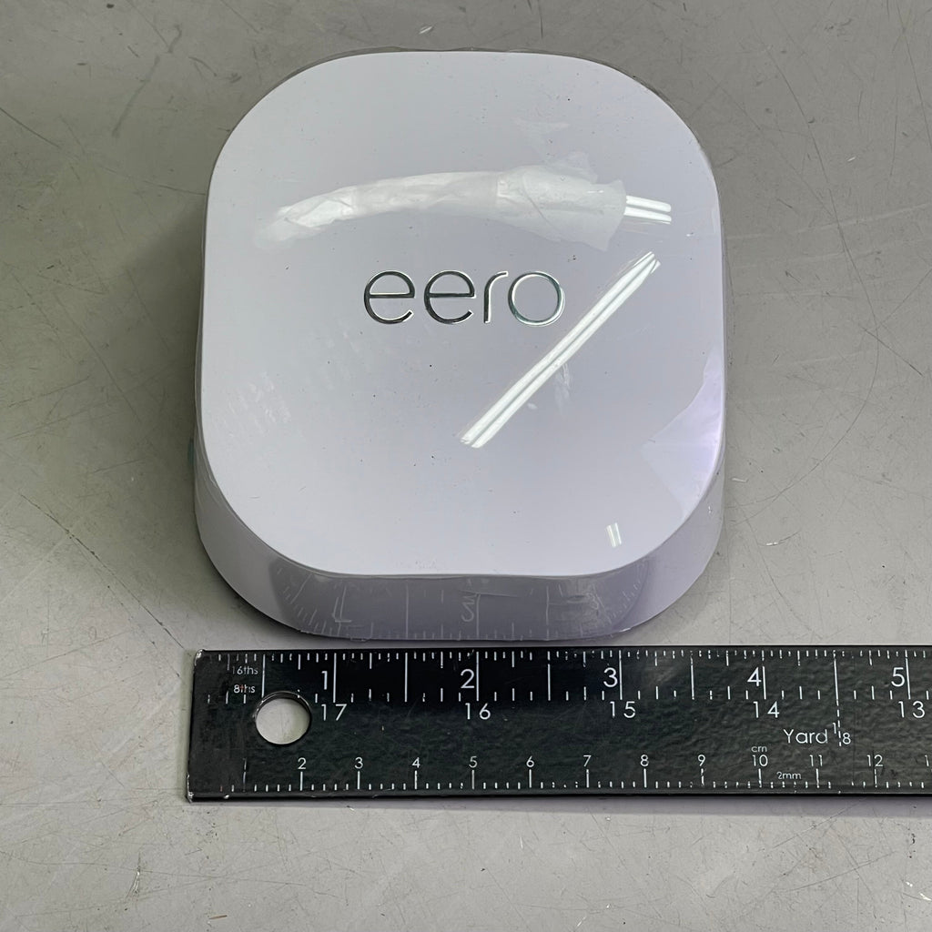 AMAZON Eero 6+ Mesh Wifi Router 1 Gigabit, 75+ devices, 1500 sq ft White R010001 (New Other)