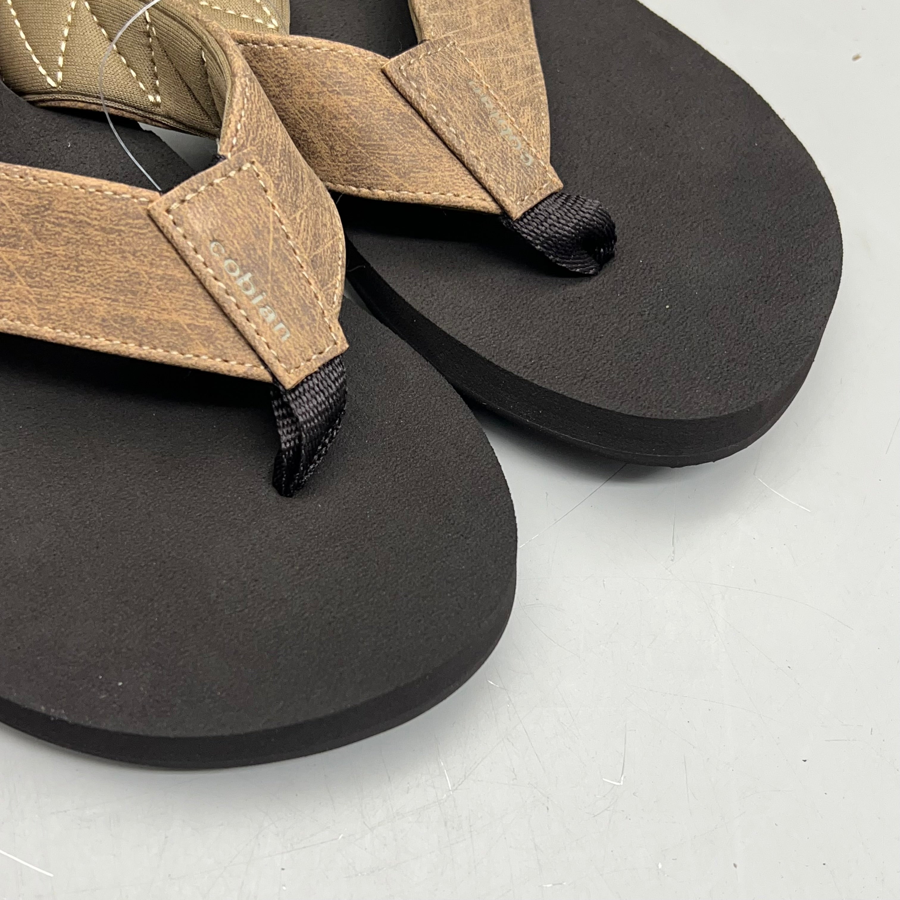 COBIAN Floater Sandals Synthetic Strap Men's Sz 9, EU 41.5 Mocha FLT18-203-9