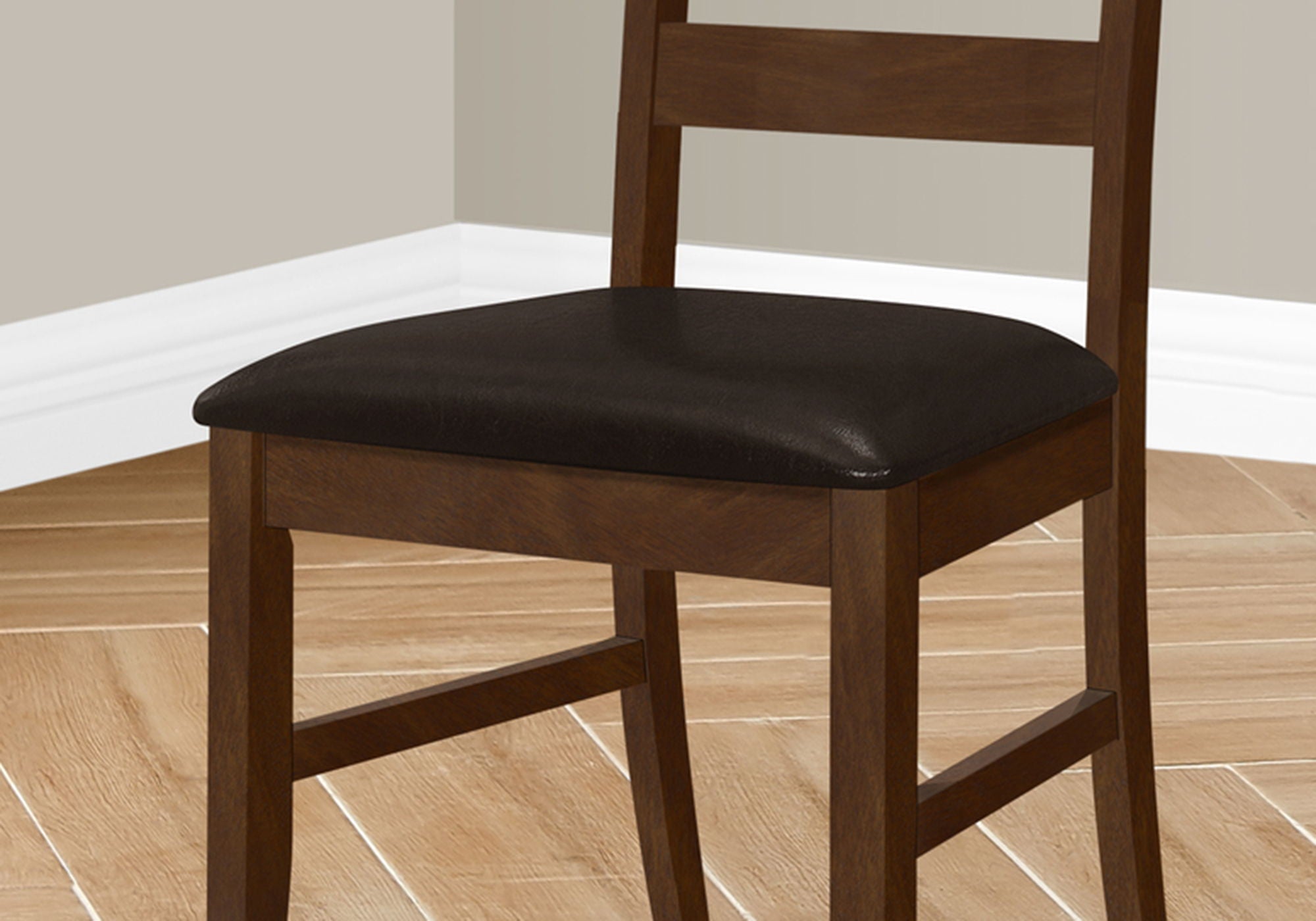 Transitional Upholstered Dining Chairs Set of 2 - Brown