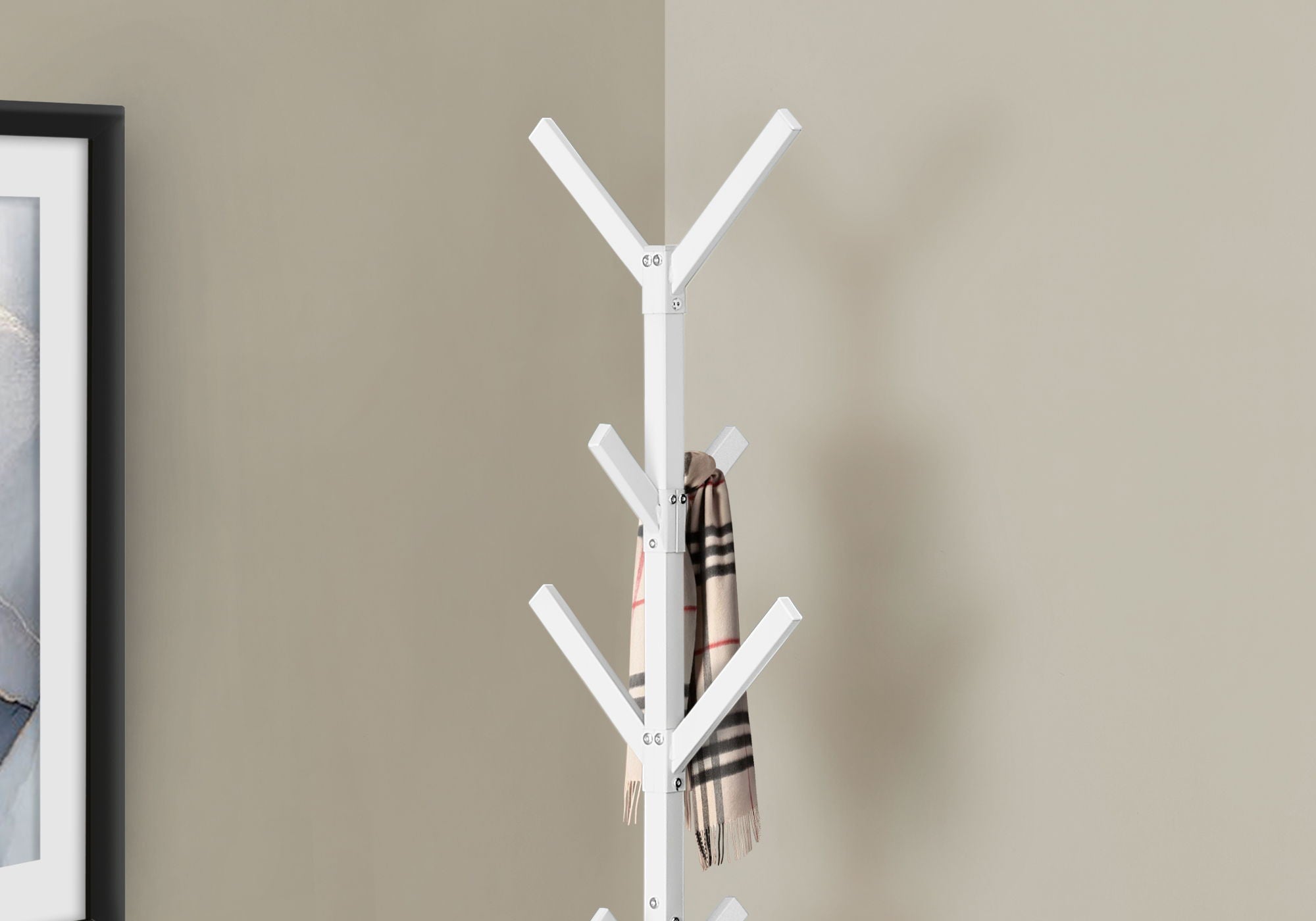 Coat Rack, Hall Tree, Freestanding, 8 Hooks, Entryway, Contemporary & Modern