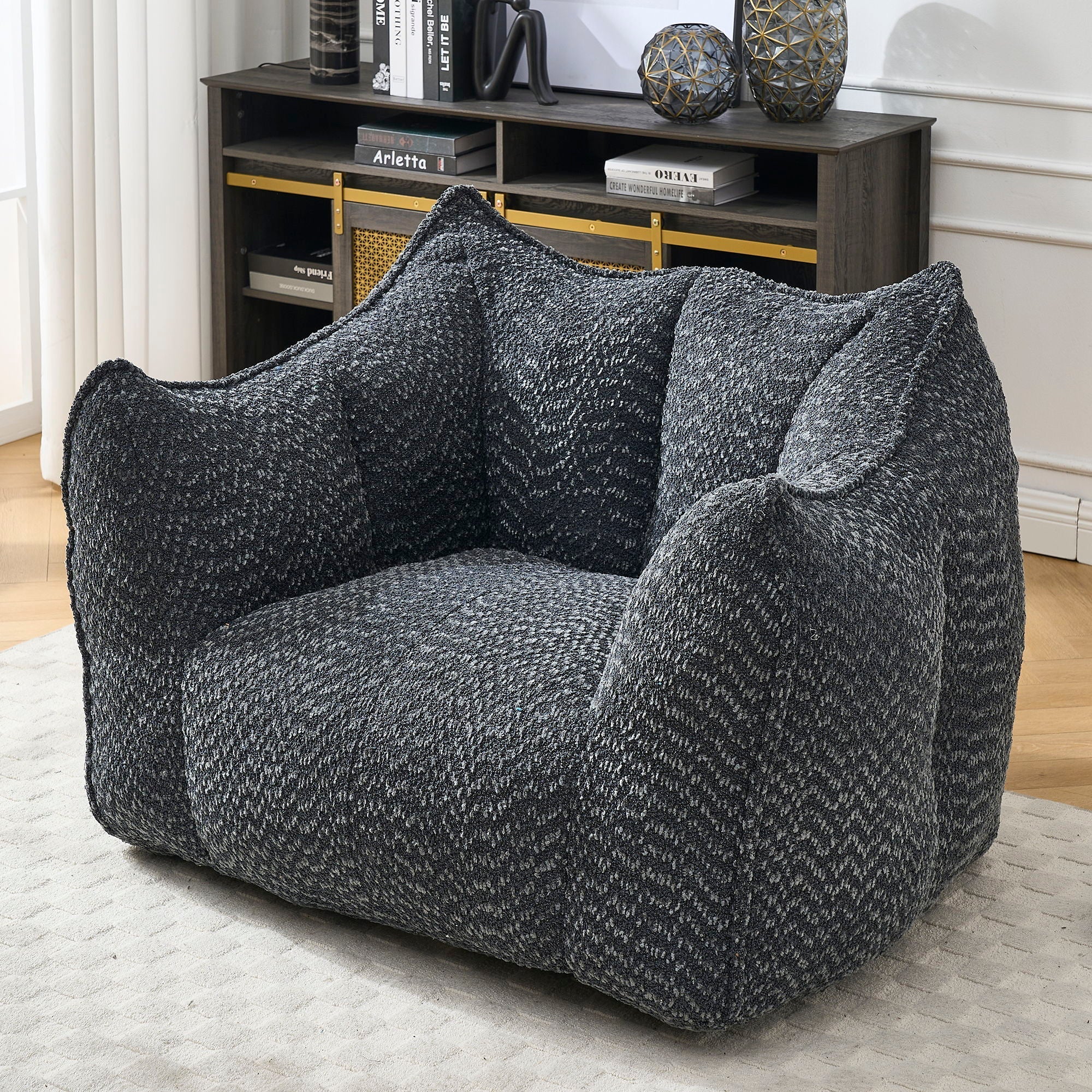Comfortable Chenille Sofa Chairs With Highly Resilient Foam