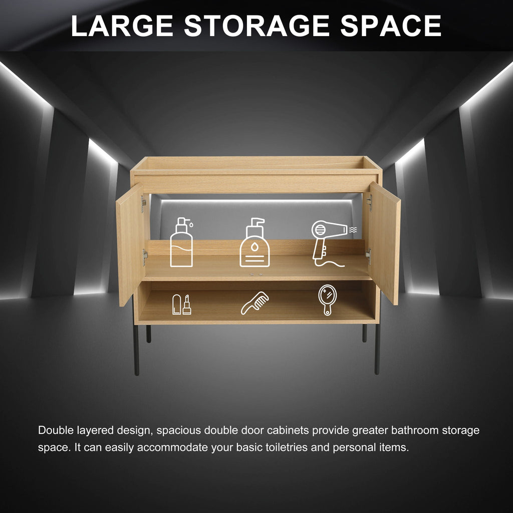 Freestanding Bathroom Vanity & Soft Close Cabinet Doors